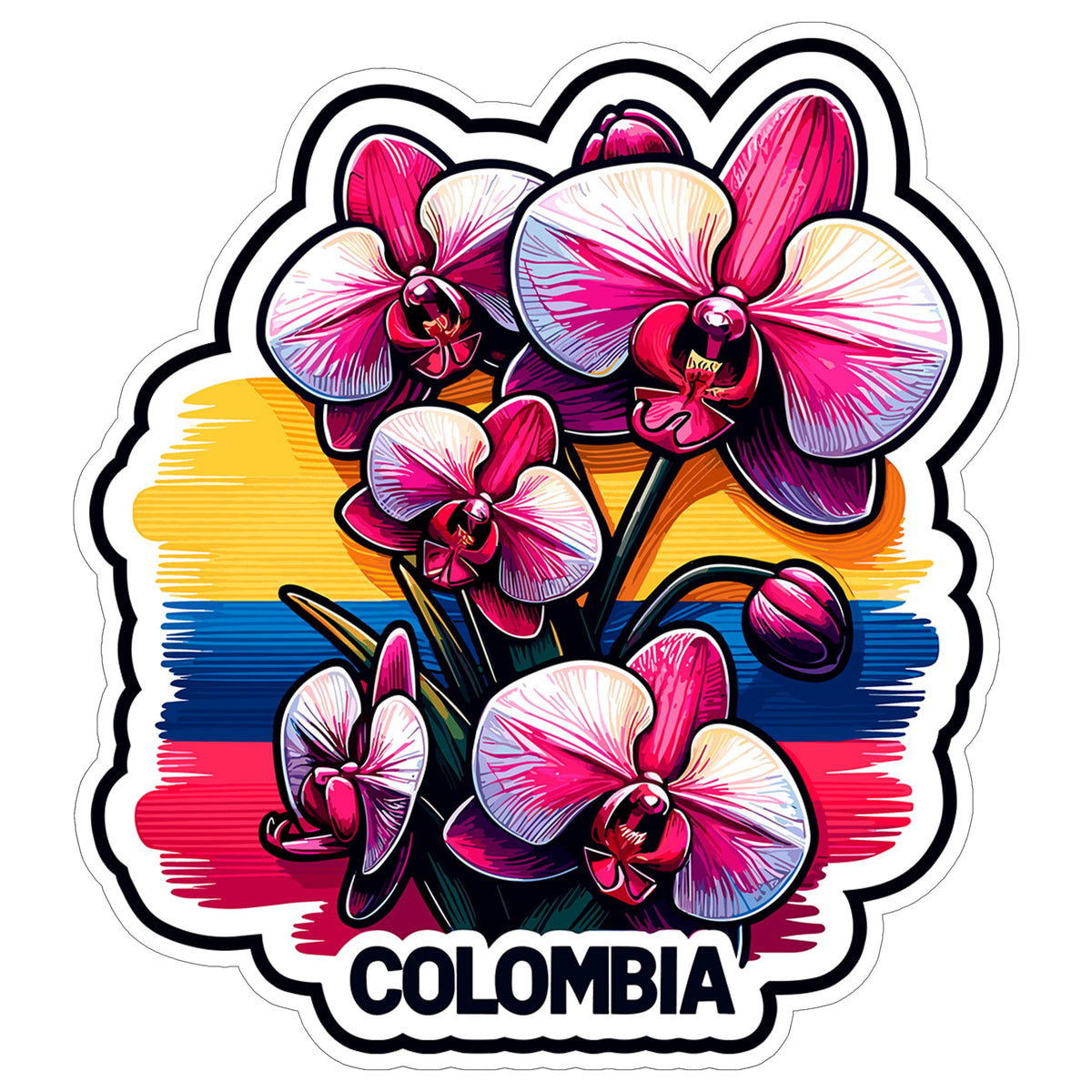 Colombia Sticker 4 Inch — Waterproof Vinyl Decal Travel Souvenir