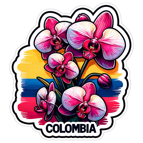 Colombia Sticker 4 Inch City Travel Souvenir Destination - Waterproof Vinyl Decal for Laptop Water Bottle Car Tumbler - Durable Aesthetic Long-Lasting Stickers for Adults ID44990
