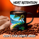 Hawaii State Mug 11oz — Black Ceramic Aloha Spirit Islands Coffee Mug 3
