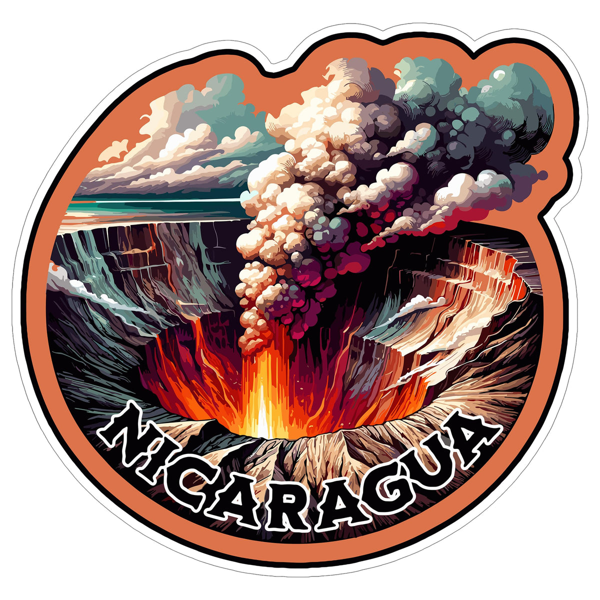 Nicaragua Sticker 4 Inch — Waterproof Vinyl Decal Travel Souvenir