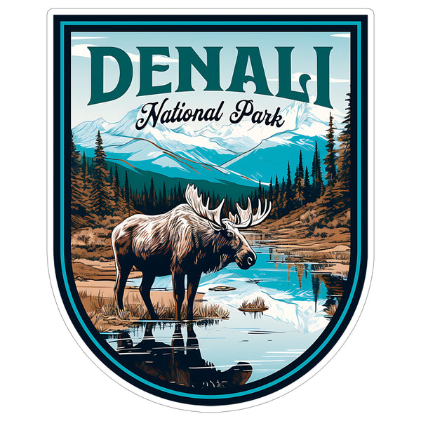 Denali National Park Alaska Sticker 4 Inch — Waterproof Vinyl Decal Nature