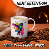 Hummingbird Mug 11oz — White Ceramic Garden Bird Coffee Mug 3