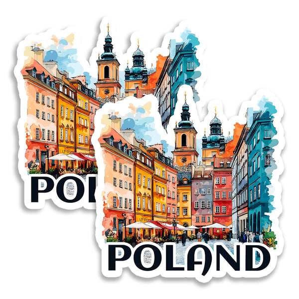 Poland Magnet 4 Inch 2-Pack Polska – Strong Vinyl Decorative Travel Magnets for Fridge Locker Kitchen Office – Cute Fun Aesthetic Cool Durable & Long-Lasting Souvenir ID44999