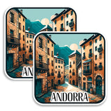 Andorra Magnet 4 Inch 2-Pack Country Europe – Strong Vinyl Decorative Travel Magnets for Fridge Locker Kitchen Office – Cute Fun Aesthetic Cool Durable & Long-Lasting Souvenir ID44999 1