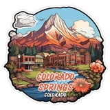 Colorado Springs Colorado Sticker 4 Inch — Waterproof Vinyl Decal City Travel Souvenir 1