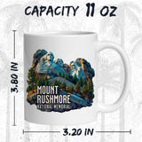 Mount Rushmore Mug 11oz — White Ceramic National Memorial Coffee Mug 2