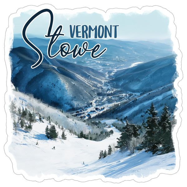 Stowe Vermont Sticker 4 Inch — Waterproof Vinyl Decal City Travel Souvenir