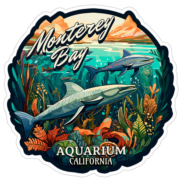 Monterey Bay Aquarium California Sticker 4 Inch — Waterproof Vinyl Decal Coastal