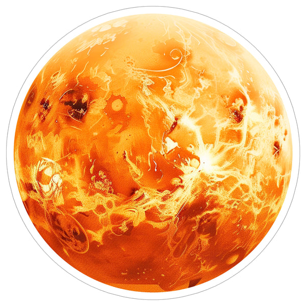 Venus Planet Sticker 4 Inch — Waterproof Vinyl Decal Brightest Planet Roman Goddess