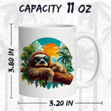 Sloth Coffee Mug 11oz — Ceramic Lazy Three-Toed Tree Sloth Gift Mug 2
