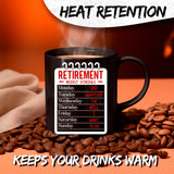 Retirement Weekly Schedule Mug 11oz — Black Ceramic Funny Retiree Coffee Mug 3