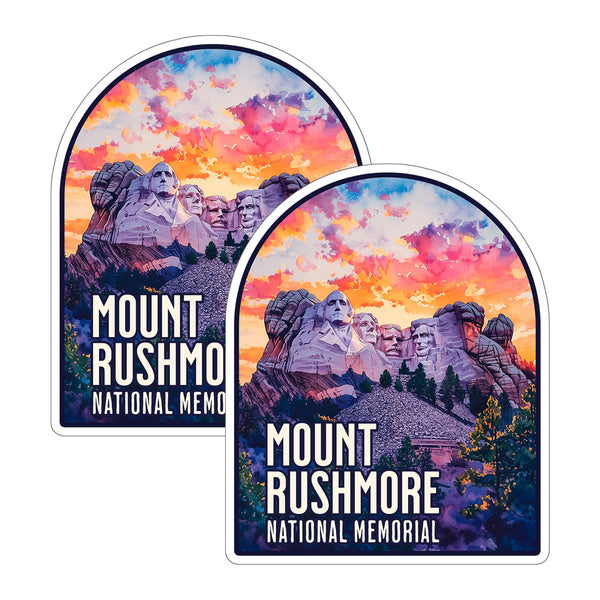 Mount Rushmore National Memorial South Dakota Sticker 2-Pack — 4