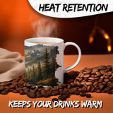 Bear Coffee Mug 11oz — White Ceramic Grizzly Kodiak Wildlife Mug 3