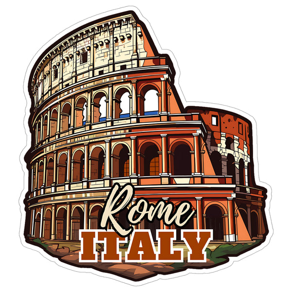 Rome Italy Sticker 4 Inch — Waterproof Vinyl Decal City Travel Souvenir