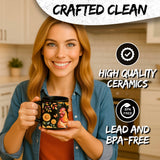 Crazy Chicken Lady Mug 11oz — Black Ceramic Funny Chicken Coffee Mug 5