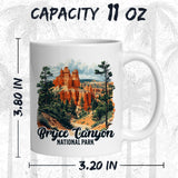 Bryce Canyon National Park Utah Mug 11oz — White Ceramic Red Rock Mug 2