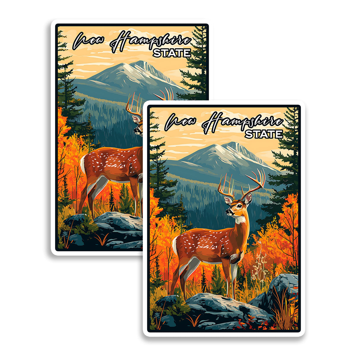 New Hampshire State Magnet 2-Pack — 4