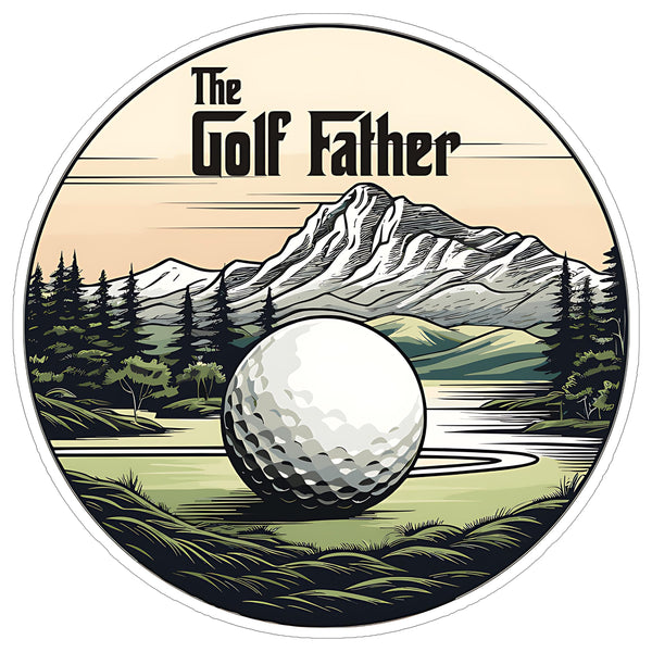 The Golf Father Sticker 4 Inch — Waterproof Vinyl Decal Godfather Parody Dad
