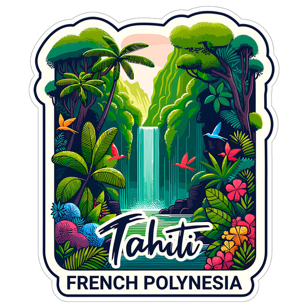 Tahiti French Polynesia Sticker 4 Inch — Waterproof Vinyl Decal Travel Souvenir