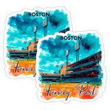 Fenway Park Boston Massachusetts Sticker 4 Inch 2-Pack - Waterproof Vinyl Decal for Laptop Water Bottle Car Tumbler - Durable Aesthetic Long-Lasting Stickers for Adults ID45039 1