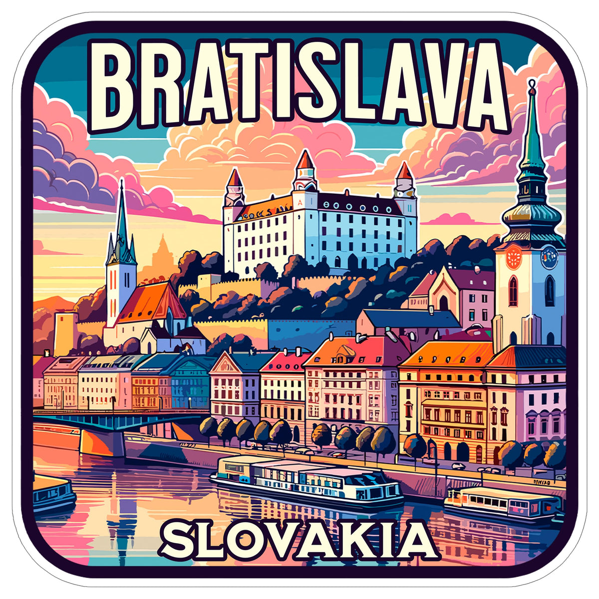 Bratislava Slovakia Sticker 4 Inch — Waterproof Vinyl Decal City Travel Souvenir