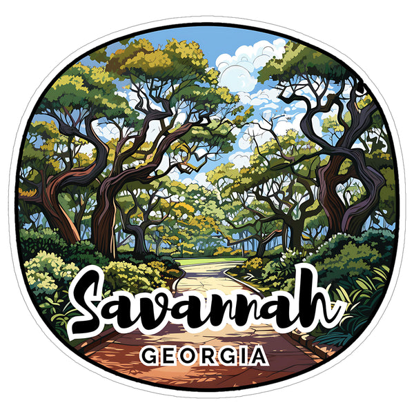 Savannah Georgia Sticker 4 Inch Travel Souvenir City Destination - Waterproof Vinyl Decal for Laptop Water Bottle Car Tumbler - Durable Aesthetic Long-Lasting Stickers for Adults ID44990