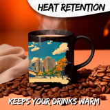 Chicago Illinois Coffee Mug 11oz — Black Ceramic Windy City Skyline Mug 3