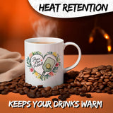 Peace Love Pickleball Coffee Mug 11oz — White Ceramic Pickleball Gift Mug 3
