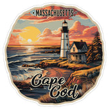 Cape Cod Massachusetts Sticker 4 Inch — Waterproof Vinyl Decal City Travel Souvenir 1
