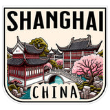 Shanghai China Sticker 4 Inch — Waterproof Vinyl Decal City Travel Souvenir 1