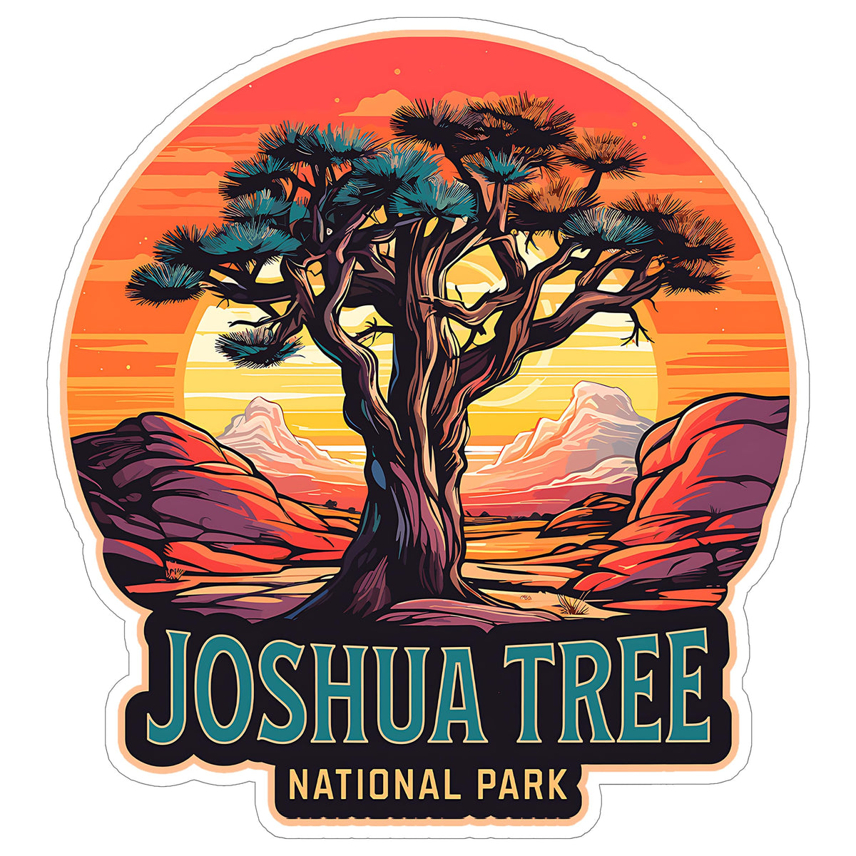 Joshua Tree National Park California Sticker 4 Inch — Waterproof Vinyl Decal Scenic Landmark