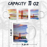 San Francisco California Mug 11oz — White Ceramic City by the Bay Coffee Mug 2