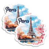 Paris France Magnet 4 Inch 2-Pack City of Light – Strong Vinyl Decorative Travel Magnets for Fridge Locker Kitchen Office – Cute Fun Aesthetic Cool Durable & Long-Lasting Souvenir ID44999 1