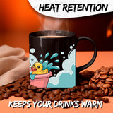Live Laugh Toaster Bath Mug 11oz — Black Ceramic Anti-Quote Parody 3