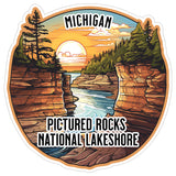 Pictured Rocks National Lakeshore Michigan Sticker 4 Inch — Waterproof Vinyl Decal Lake Waterfront 8