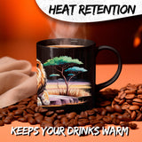 Lion Mug 11oz — Black Ceramic King of Jungle Coffee Mug 3