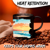 Santa Barbara CA Mug 11oz — Black Ceramic Cali Coastal Beaches Mug 3