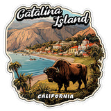 Catalina Island California Sticker 4 Inch — Waterproof Vinyl Decal Coastal Beach Seaside 1