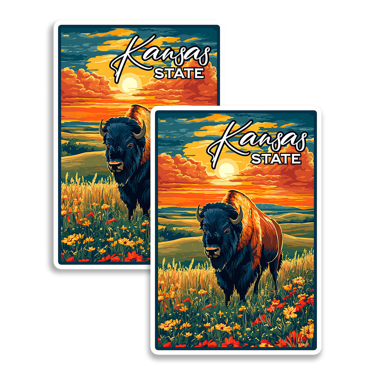 Kansas State Magnet 2-Pack — 4