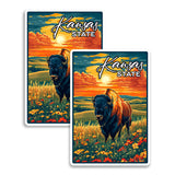 Kansas State Magnet 2-Pack — 4