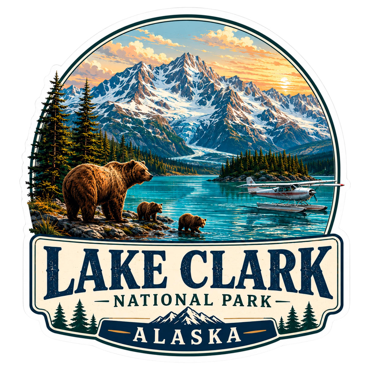 Lake Clark National Park Alaska Sticker 4 Inch — Waterproof Vinyl Decal