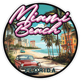 Miami Beach Florida Sticker 4 Inch — Waterproof Vinyl Decal Ocean Coastal 8