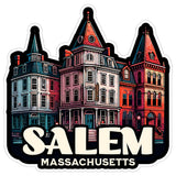 Salem Massachusetts Sticker 4 Inch — Waterproof Vinyl Decal City Travel Souvenir 1