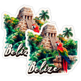 Belize Sticker 4 Inch 2-Pack - Waterproof Vinyl Decal for Laptop Water Bottle Car Tumbler - Durable Aesthetic Long-Lasting Stickers for Adults ID45039 1