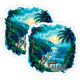 Maui Hawaii Sticker 4 Inch 2-Pack - Waterproof Vinyl Decal for Laptop Water Bottle Car Tumbler - Durable Aesthetic Long-Lasting Stickers for Adults ID45039 1