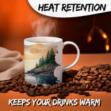 Minnesota State Coffee Mug 11oz — White Ceramic Land of 10000 Lakes Mug 3