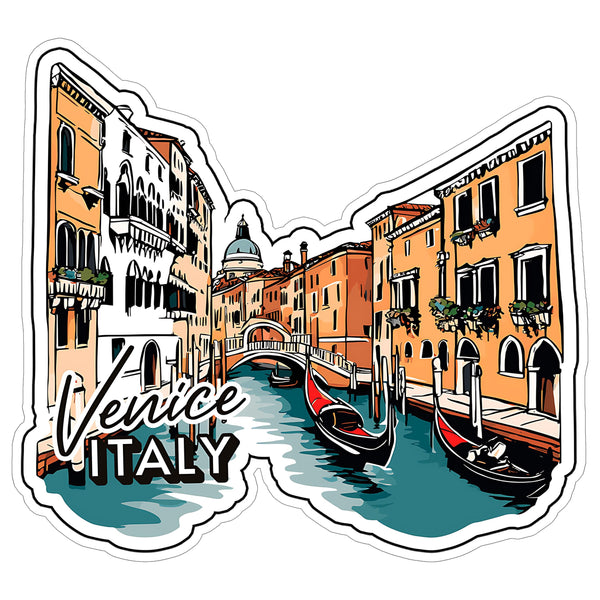 Venice Italy Sticker 4 Inch City Travel Souvenir Destination - Waterproof Vinyl Decal for Laptop Water Bottle Car Tumbler - Durable Aesthetic Long-Lasting Stickers for Adults ID44990