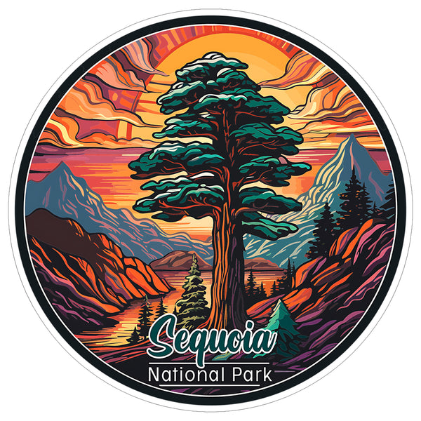 Sequoia National Park California Sticker 4 Inch — Waterproof Vinyl Decal Nature Hiking Camping