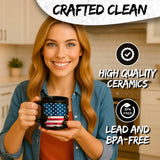 We the People Mug 11oz — Black Ceramic American Constitution Patriotic Mug 5