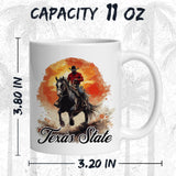 Texas State Coffee Mug 11oz — White Ceramic Lone Star State Souvenir 2
